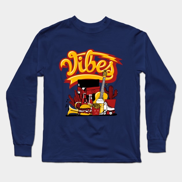 Vibes Midas Gold Sneaker Art Long Sleeve T-Shirt by funandgames